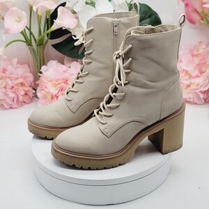 Dolce Vita Jealous Block Heel Suede Lug Boots Sz 9